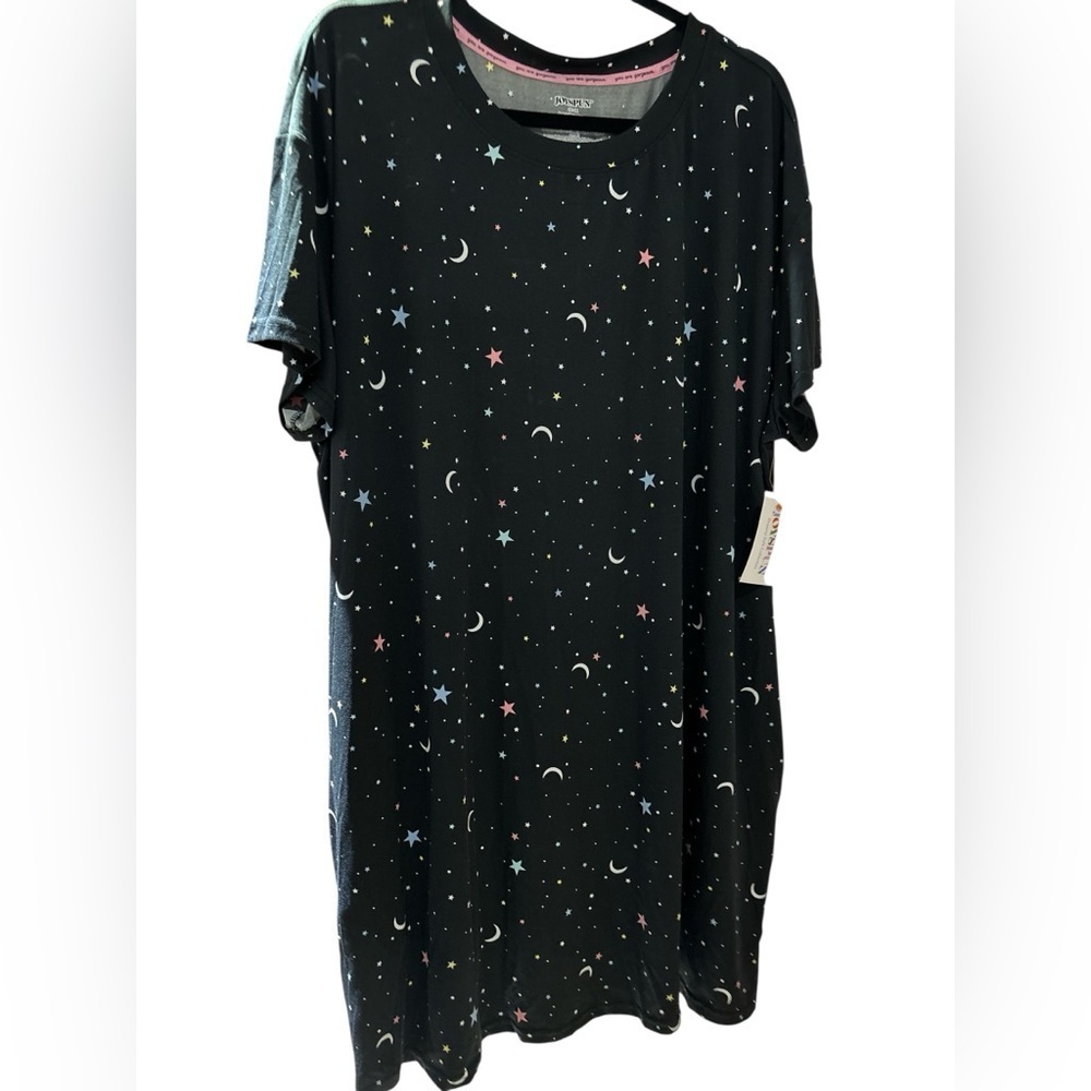 Star and Moon Print Black Dress - Picture 2 of 2